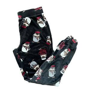 Mug Life Pug Velour PJ bottoms  - Small